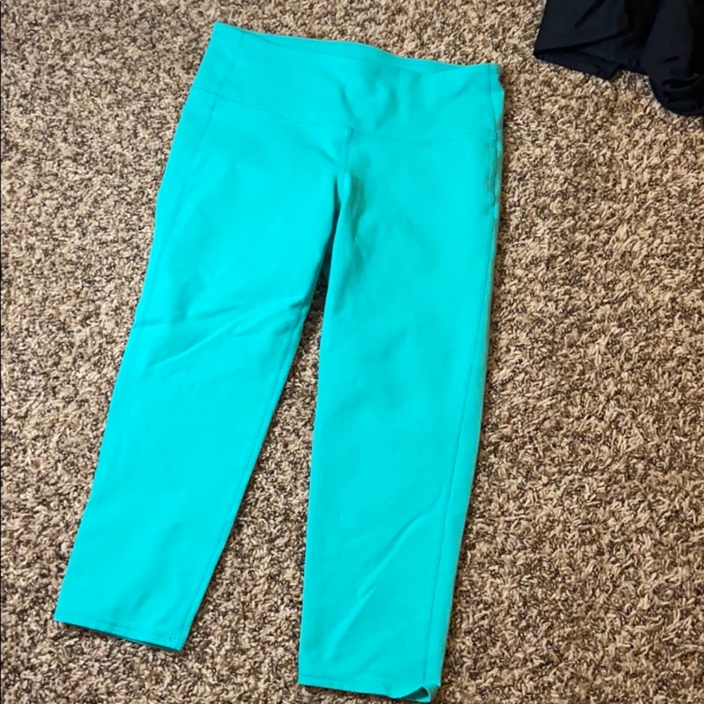 Athleta teal cropped leggings small - Picture 2 of 3